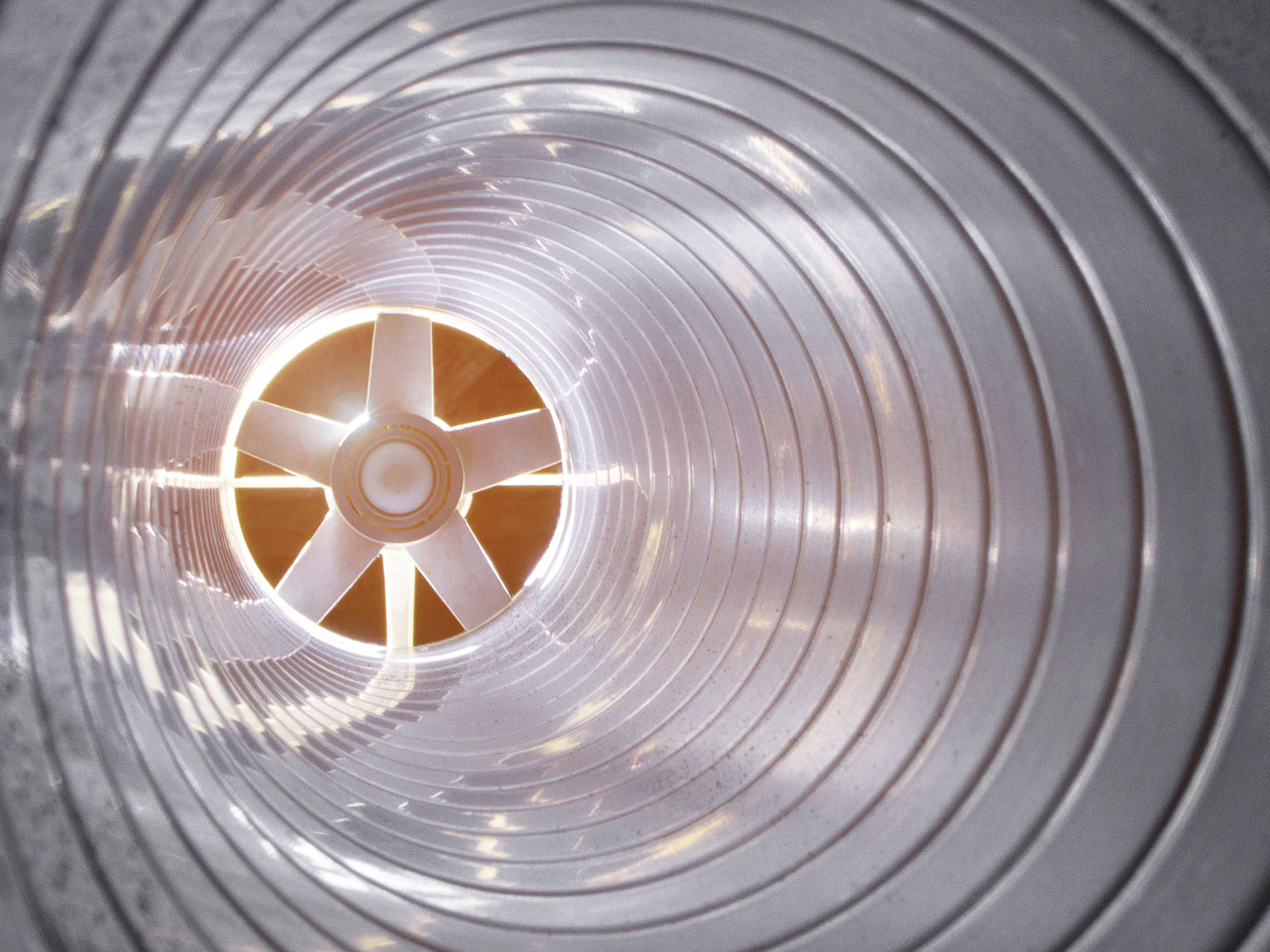 Close-up of an industrial exhaust fan