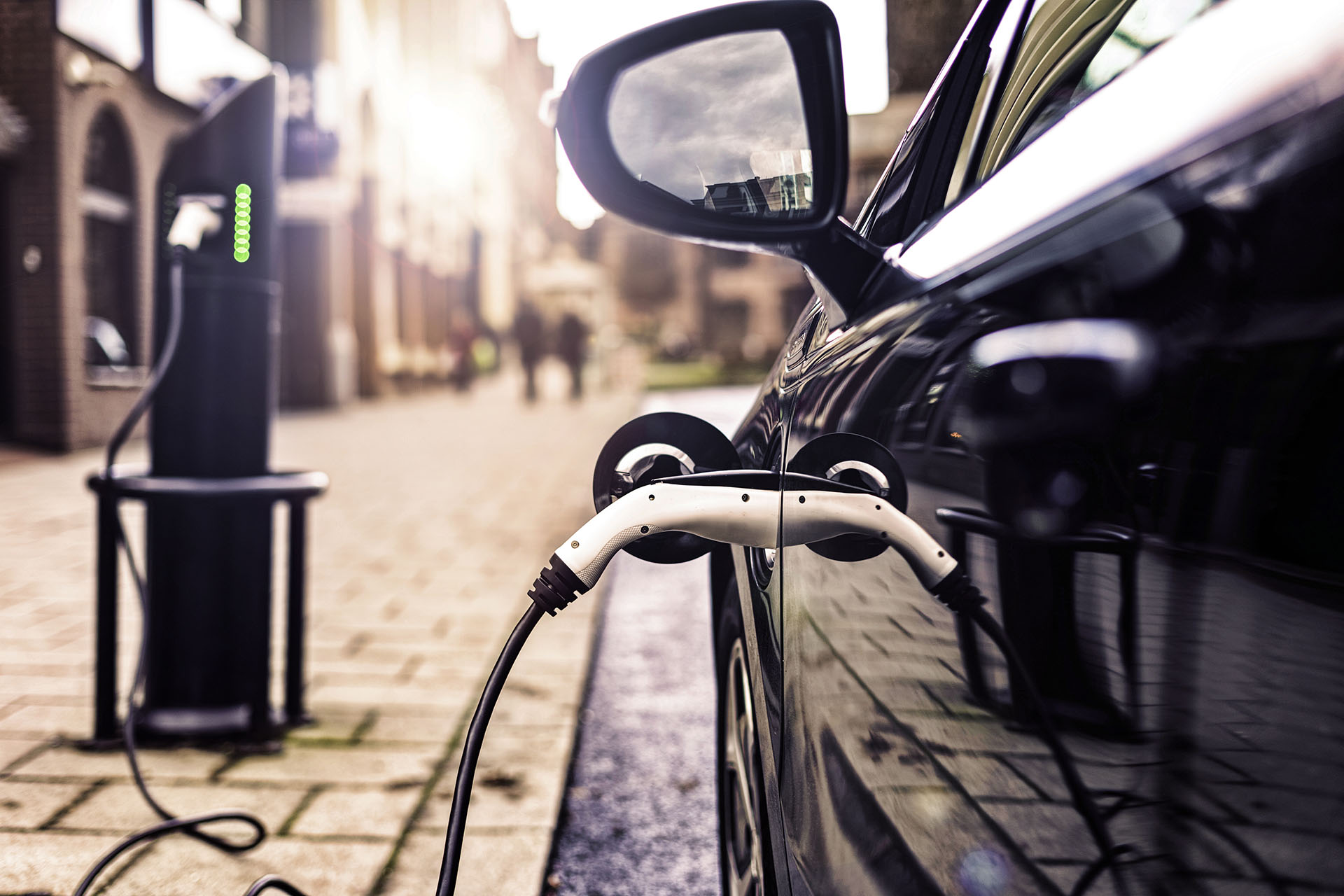 electric car being charged