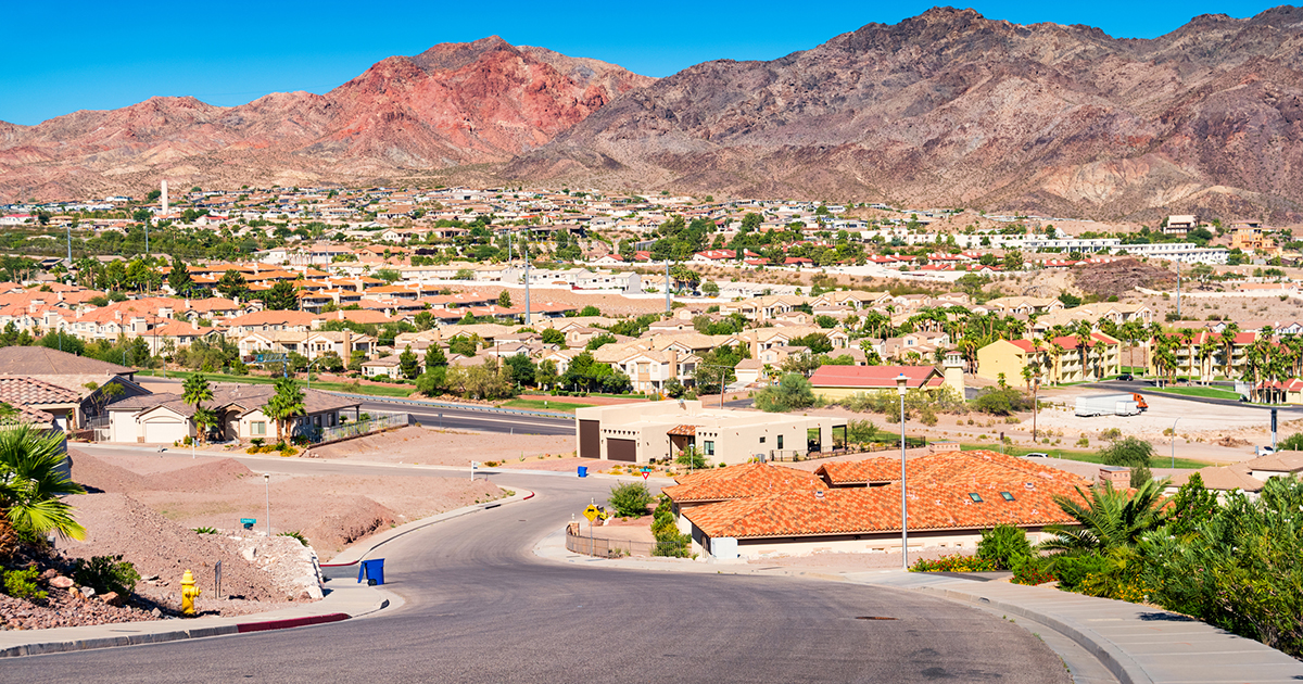 A landscape in Boulder City, Nev.