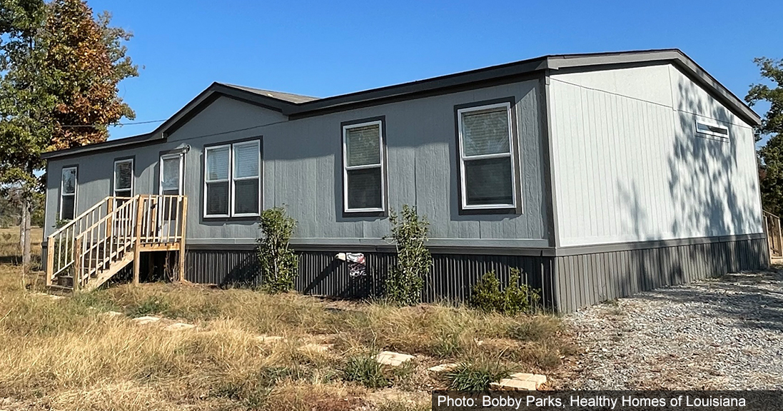 A new manufactured home. Photo credit: Bobby Parks, Healthy Homes of Louisiana