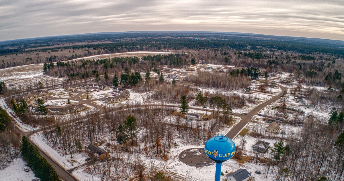 Image of an Ojibwe reservation in northern Wisconsin