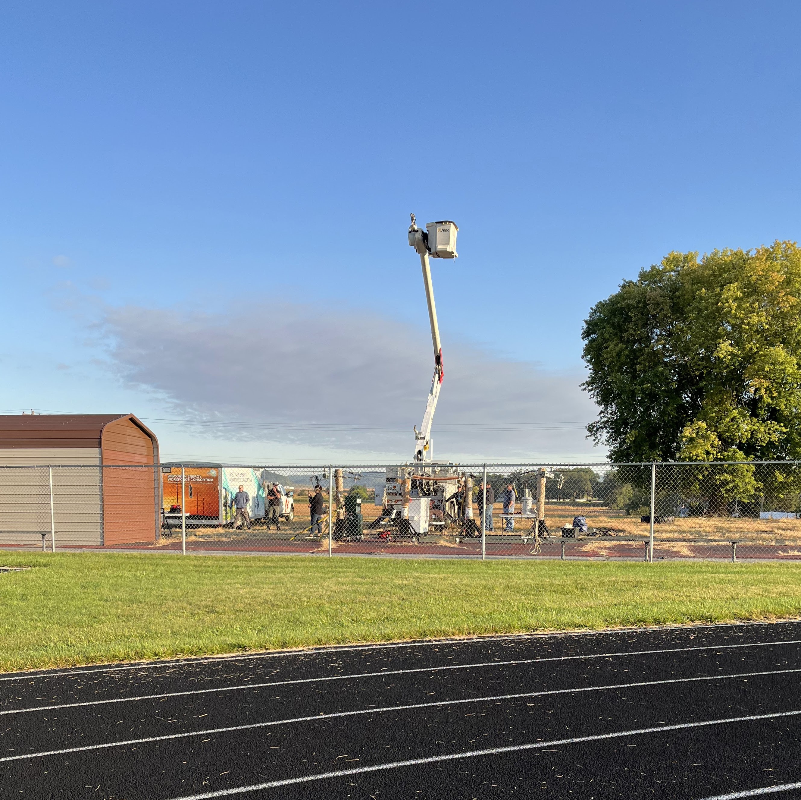 Bucket truck from Xcel energy