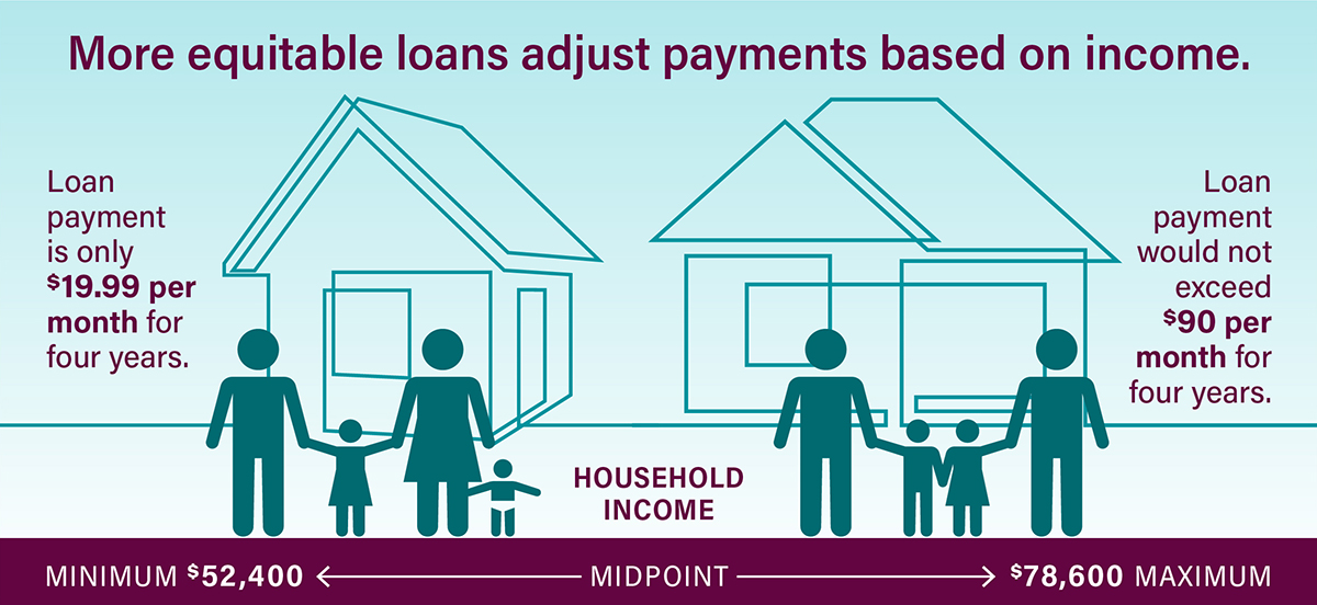 Infographic illustrating the structure of the loans